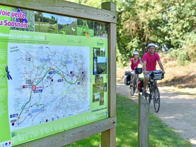 cyclistes sur la voie verte